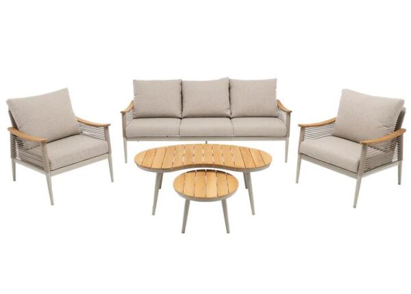 SET DIVANO CON 2 POLTRONE E 2 TAVOLINI ART.755052