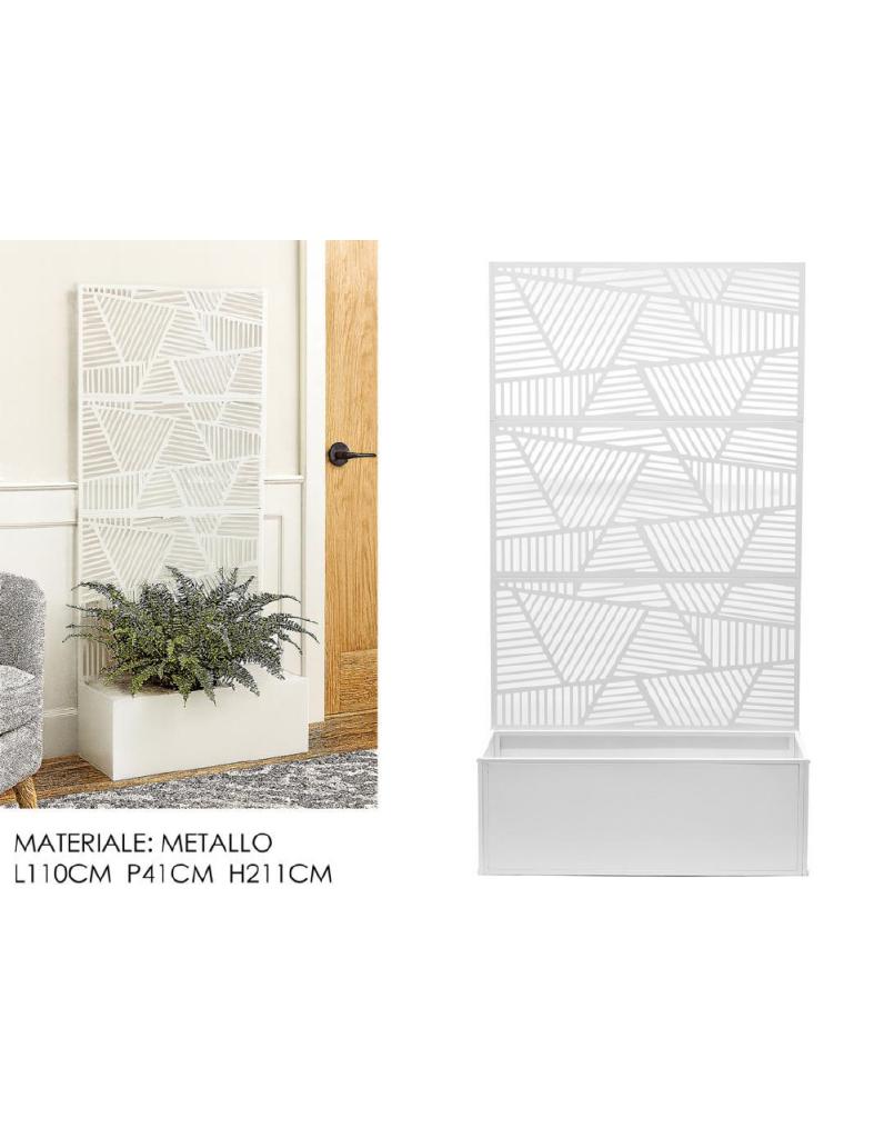 SEPARÈ C/FIORIERA 110X41XH211CM BIANCO ART.786823 SEPARÈ C/FIORIERA 110X41XH211CM BIANCO ART.786823