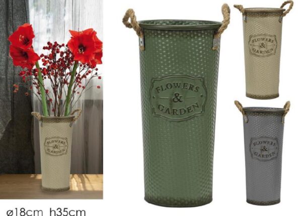 VASO CON MANICI DIAM.18XH35CM 3 ASS ART.446889
