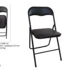 SEDIA IMBOTTITA LUX NERA TUBO NERO ART.DEV18007291