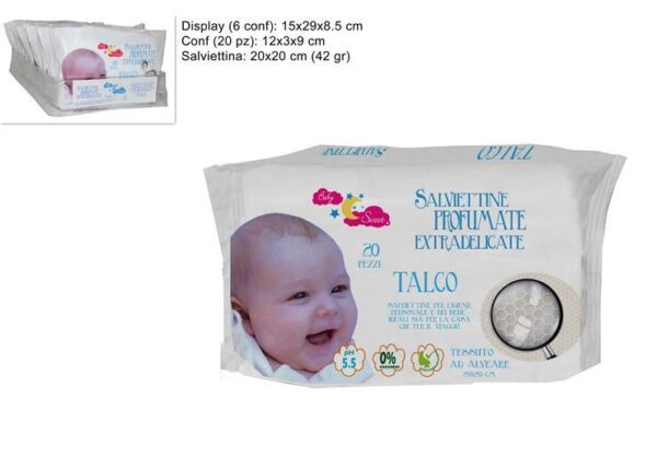 SALVIETTINE DETERGENTI 20PZ 42 GR TALCO ART.YS-SJ2020/20-TALCO