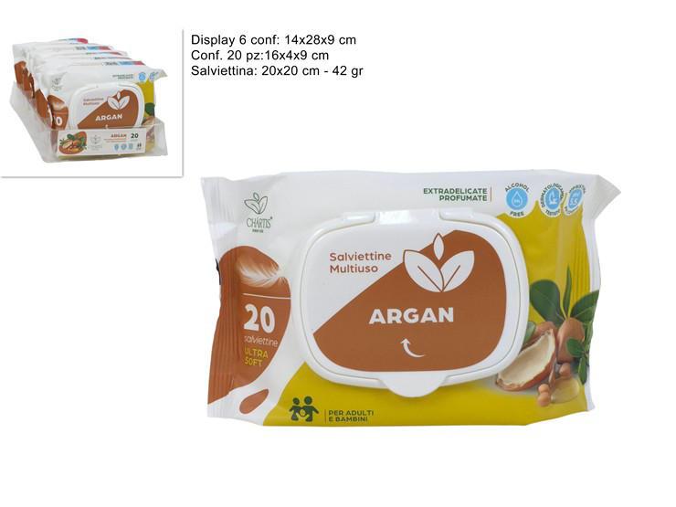 SALVIETTINE DETERGENTI 20PZ 42GR ARGAN ART.DEV23016251 SALVIETTINE DETERGENTI 20PZ 42GR ARGAN ART.DEV23016251