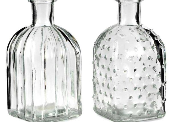 VASO BOTTIGLIE MIX IN 2 DESIGN D. 6.5 H. 14 CM ART.BT16/14
