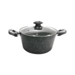 PENTOLA AD INDUZIONE ALTA 24CM CON COPERCHIO IN VETRO