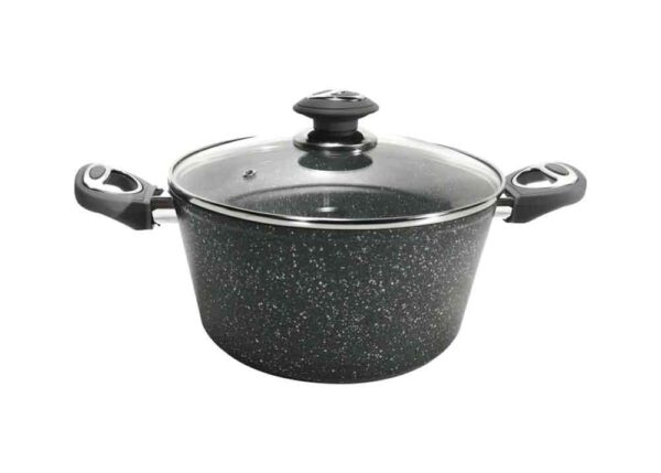PENTOLA AD INDUZIONE ALTA 24CM CON COPERCHIO IN VETRO