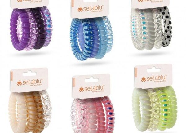 SETABLU ELASTICI CAPELLI A SPIRALE VARI COLORI