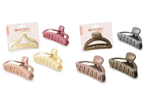 SETABLU PINZA PER CAPELLI COLORATA 9CM - ASS.