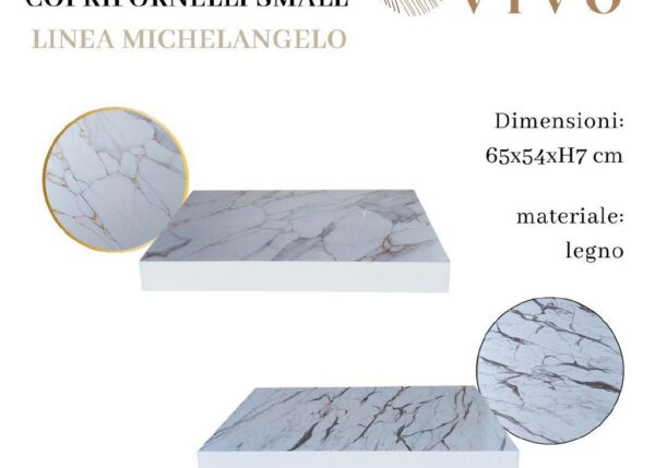 COPRIFORNELLI LINEA MICHELANGELO ORO/SILVER SMALL 65X54X7CM ASS. ART.749898
