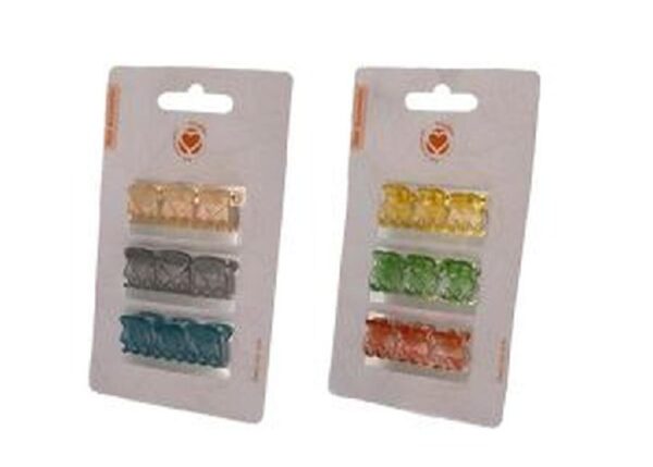 SETABLU PINZETTE CAPELLI SMALL COLORATE 9PZ
