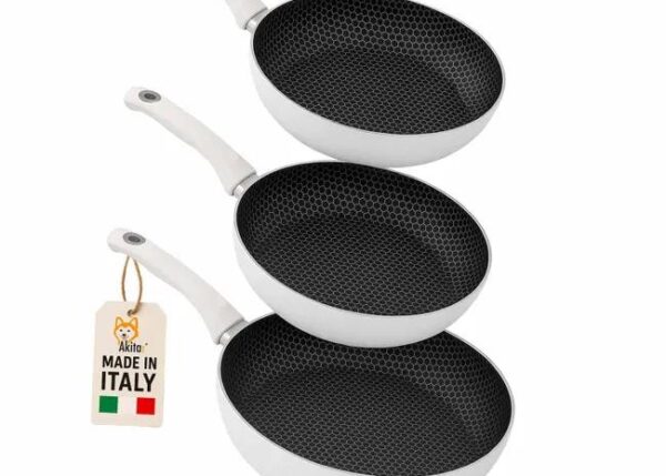 BEE NIDO D'APE PADELLA ALTA IDONEA INDUZIONE CM.28 COLORE BIANCO