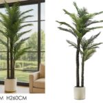 PIANTA PALMA H260CM C/VASO BIANCO ART.510517