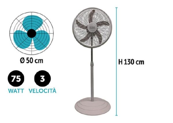 VENTILATORE PIANT. ABS COVERI 50X130 75W SABBIA P36 ART.5340105