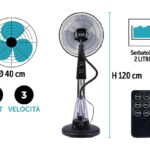 VENTILATORE NEBULIZZATORE D40 2LT 70W TIM+TEL.NERO ART.7066001