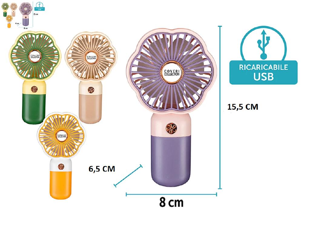 VENTILATORE PORTATILE RICARICABILE USB 8X6.5X15.5CM DD8155B 4COL ART.39652433 VENTILATORE PORTATILE RICARICABILE USB 8X6.5X15.5CM DD8155B 4COL ART.39652433