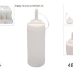 BOTTIGLIA PLASTICA CON BECCO DOSATORE 480ML TRASPARENTE IN DISPLAY ART.DEV24007611