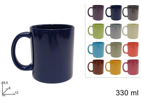 TAZZONE CERAMICA 330ML 12 COLORI ART.DEV24011211