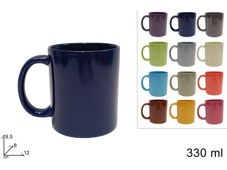 TAZZONE CERAMICA 330ML 12 COLORI ART.DEV24011211 TAZZONE CERAMICA 330ML 12 COLORI ART.DEV24011211