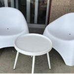 SET POLTRONE 2PZ + TAVOLO BIANCO PER ESTERNO ART.DSU25000291