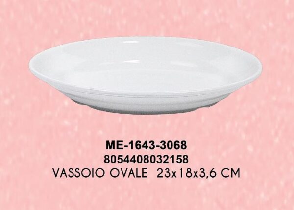VASSOIO OVALE MC 23X18X3,6CM CH E33509