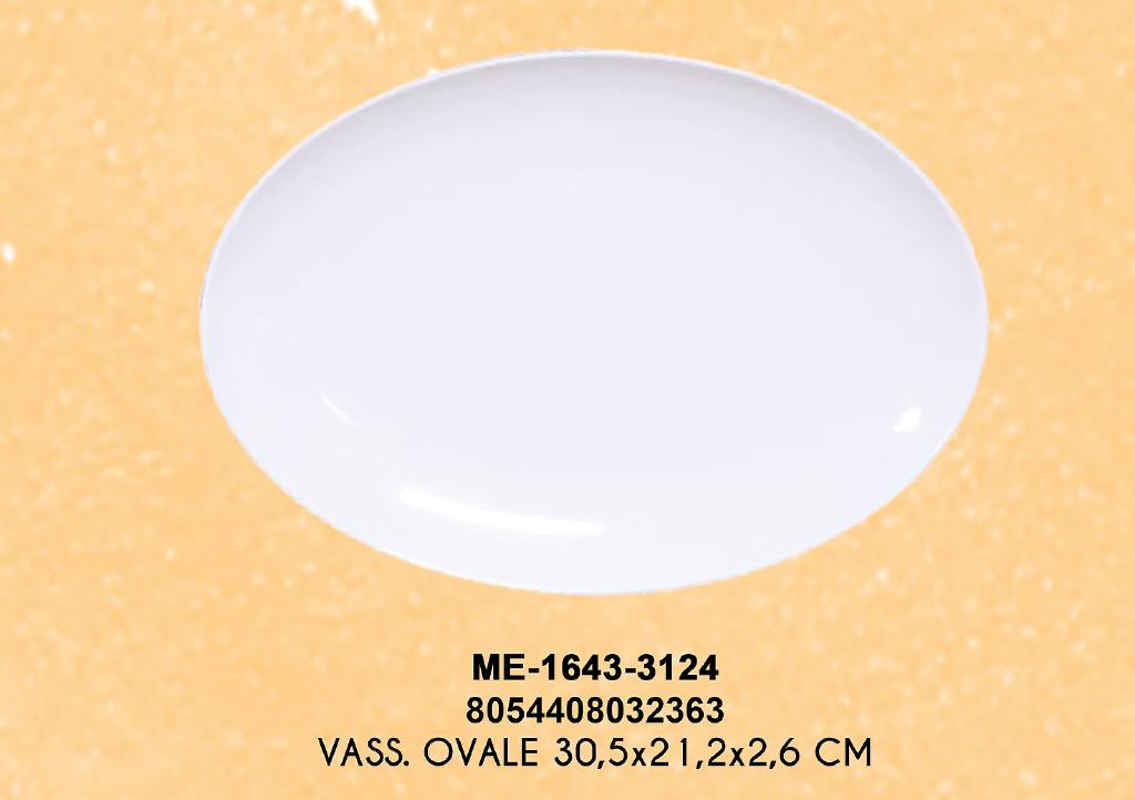 VASSOIO OVALE MC 30,5X21,2X2,6 CM CH E30012 VASSOIO OVALE MC 30,5X21,2X2,6 CM CH E30012