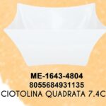 CIOTOLA QUADRATA MEL 7,4X7,4CM BIANCO