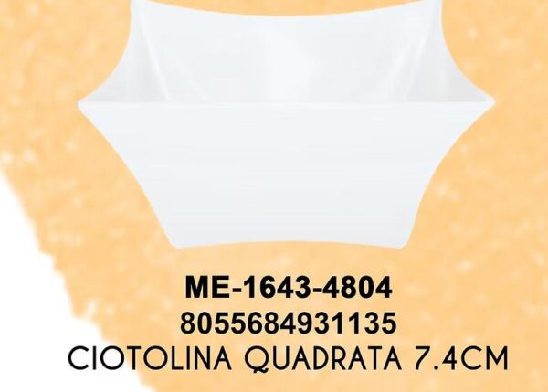 CIOTOLA QUADRATA MEL 7,4X7,4CM BIANCO
