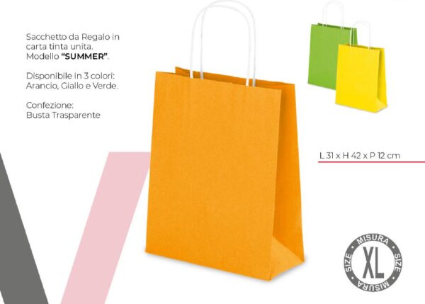 BUSTA REGALO CARTA 31X42X12CM - 3. COL. SUMMER CLR ART.S14105/40