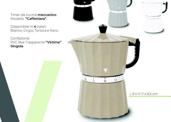 TIMER CUCINA "CAFFETTIERA" 4 COL. ASS. ART.8058/01