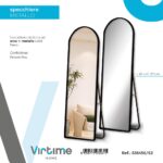 SPECCHIO C/CORNICE METALLO STONDATO 37X147 CM NERO ART.S36456/52