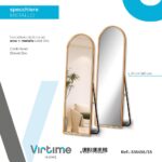 SPECCHIO C/CORNICE METALLO STONDATO 37X147 CM GOLD ART.S36456/53