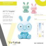 LAMPADA TAVOLO LED "CONIGLIETTO" H 23 CM 3 COL ASS ART.S30130/00