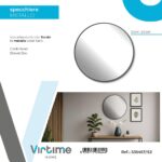 SPECCHIO PARETE TONDO METAL NERO DIAM.60 ART.S36467/62