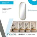 SPECCHIO PARETE OVALE METAL GOLD 30X90 CM ART.S36468/30093