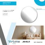 SPECCHIO PARETE TONDO METAL BIANCO DIAM.60 ART.S36467/61