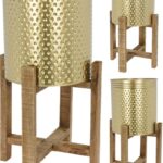 VASO METAL ORO C/SUPPORTO PICCOLO ART.FZ3000490