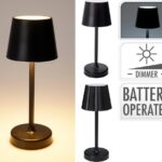 LAMPADA DA TAVOLO NERO 26CM LED BATT 2AS ART.ANC001100