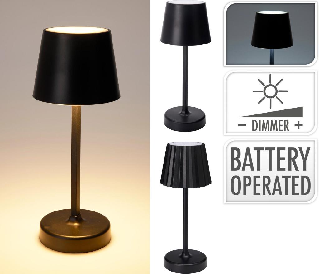 LAMPADA DA TAVOLO NERO 26CM LED BATT 2AS ART.ANC001100 LAMPADA DA TAVOLO NERO 26CM LED BATT 2AS ART.ANC001100