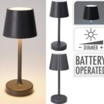 LAMPADA DA TAVOLO GRIGIO 26CM LED BATT2A ART.ANC001120