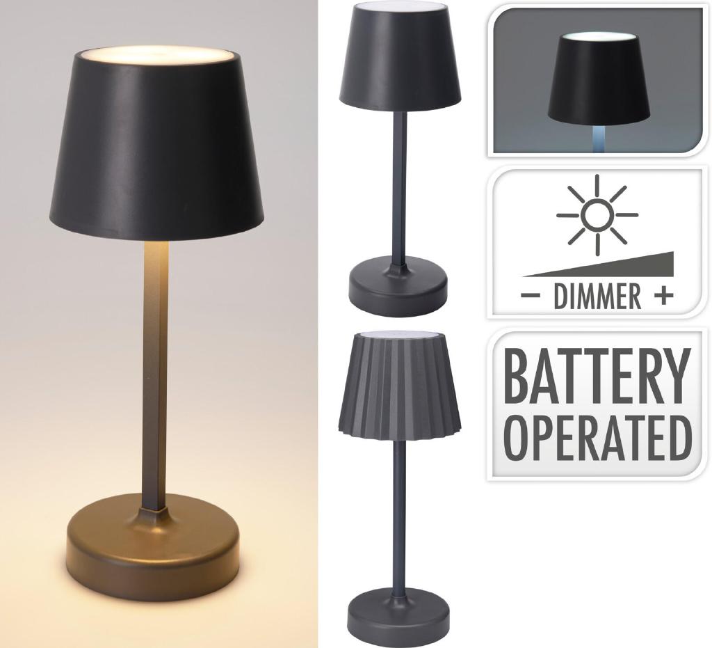 LAMPADA DA TAVOLO GRIGIO 26CM LED BATT2A ART.ANC001120 LAMPADA DA TAVOLO GRIGIO 26CM LED BATT2A ART.ANC001120