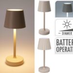 LAMPADA CREMA 26CM LED BATT 2A ART.ANC001140
