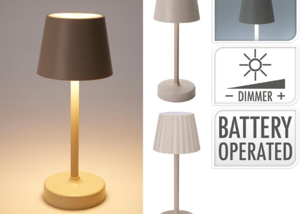 LAMPADA CREMA 26CM LED BATT 2A ART.ANC001140