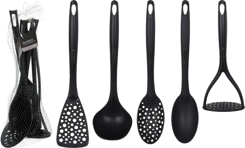 UTENSILI CUCINA SET/5 PBT NERO ART.101005190 UTENSILI CUCINA SET/5 PBT NERO ART.101005190