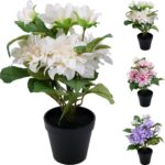 PIANTA IN VASO DALIA ARTIFICIALE 42CM 3A ART.318001320