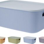 CONTENITORE C/COPERCHIO PP 37X27CM 4 ASS ART.030002230