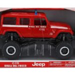 JEEP SAHARA BIG WHEELS VIGILI DEL FUOCO SCALA 1:18 ART.37656
