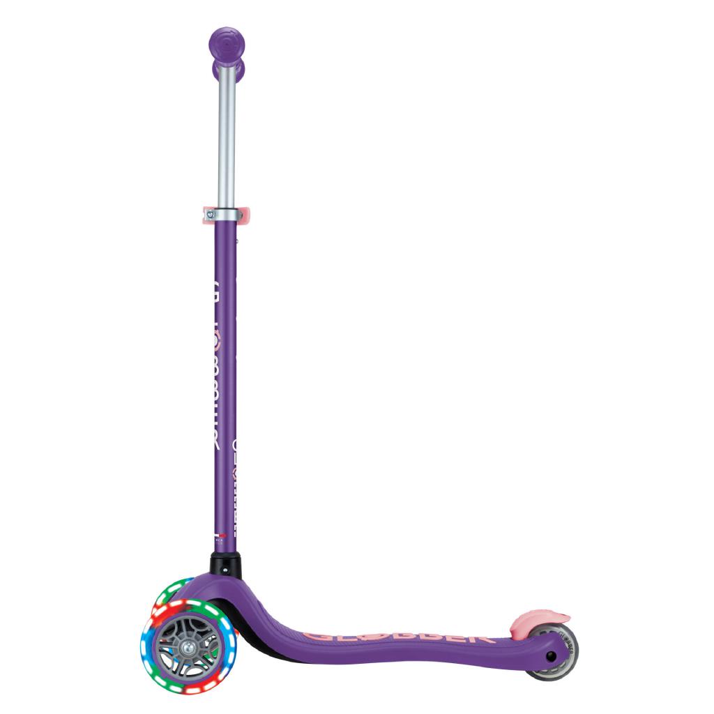 GLOBBER MONOPATTINO TRE RUOTE LUMINOSE PER BAMBINI PLUS LIGHT - VIOLA ART.IDD439-610 GLOBBER MONOPATTINO TRE RUOTE LUMINOSE PER BAMBINI PLUS LIGHT - VIOLA ART.IDD439-610