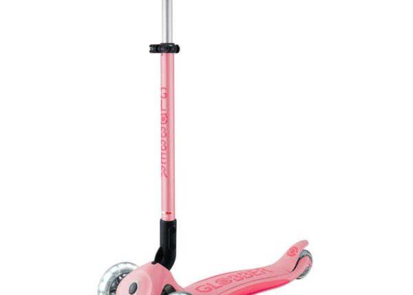 GLOBBER MONOPATTINO TRE RUOTE LUMINOSE PER BAMBINI ROSA PASTELLO ART.IDD439-710