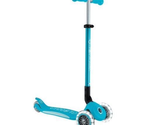 GLOBBER MONOPATTINO TRE RUOTE LUMINOSE PER BAMBINI AQUA ART.IDD439-605