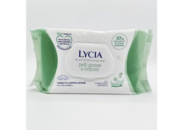 LYCIA SALVIETTINE STRUCCANTI 60PZ PELL.GRAS.