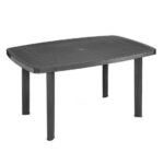TAVOLO RETT. FARO ANTRACITE 137X85X72CM